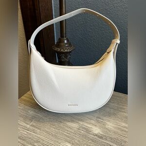 Bostanten White Crescent Shoulder Bag